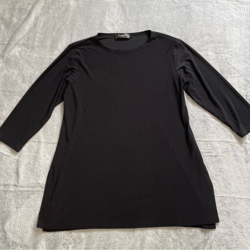 Sympli Tunic Top 8 Womens Canada Stretchy‎ 3/4 Sleeve Minimalist Blouse Career
